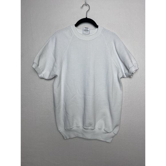 Lee Midweight Cotton Blend Short Sleeve Women's White Sweatshirt Size Large - Picture 1 of 10